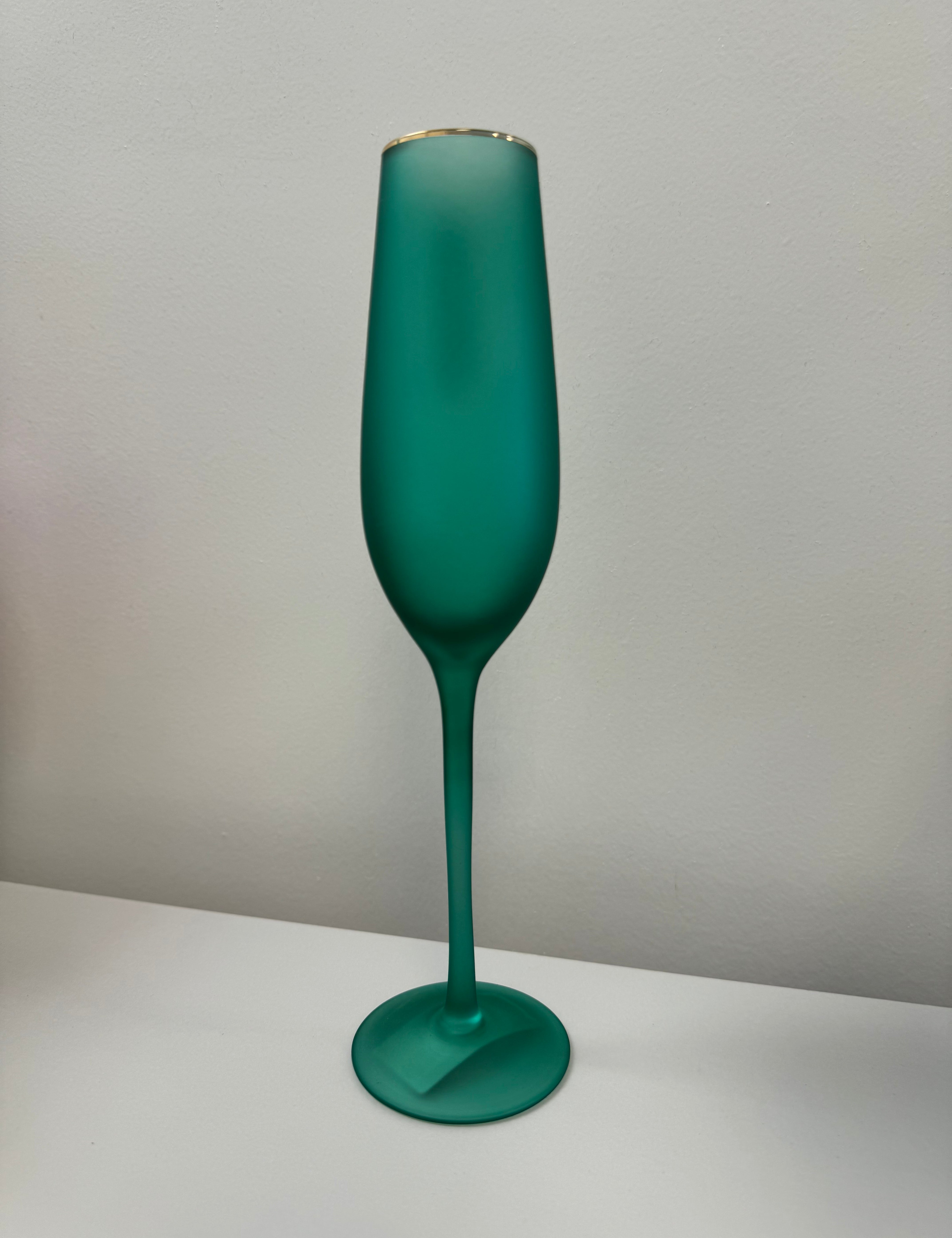 180 Degrees Frosted Flute Champagne Glasses