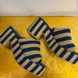 Stripe Heeled Sandal