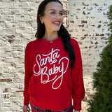Kelly Santa Baby Sweatshirt in Red