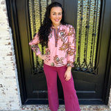 Ashley Top in Pink Floral