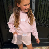 Lulu Mac Youth Terry Cloth Shorts in Light Pink