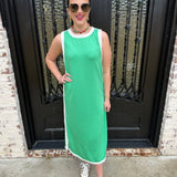 Two Tone Natalia Maxi Dress in Green