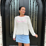 Beach Whip Stitch Sweater