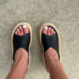 Dolce Vita Leather Skylar Wedges in Black