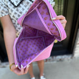 Mary Square Ultra Glam Bag in Pink Floral and Venice Vine