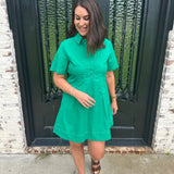 Willow Shift Dress in Green