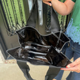 Bow Beach Tote in Midnight Black