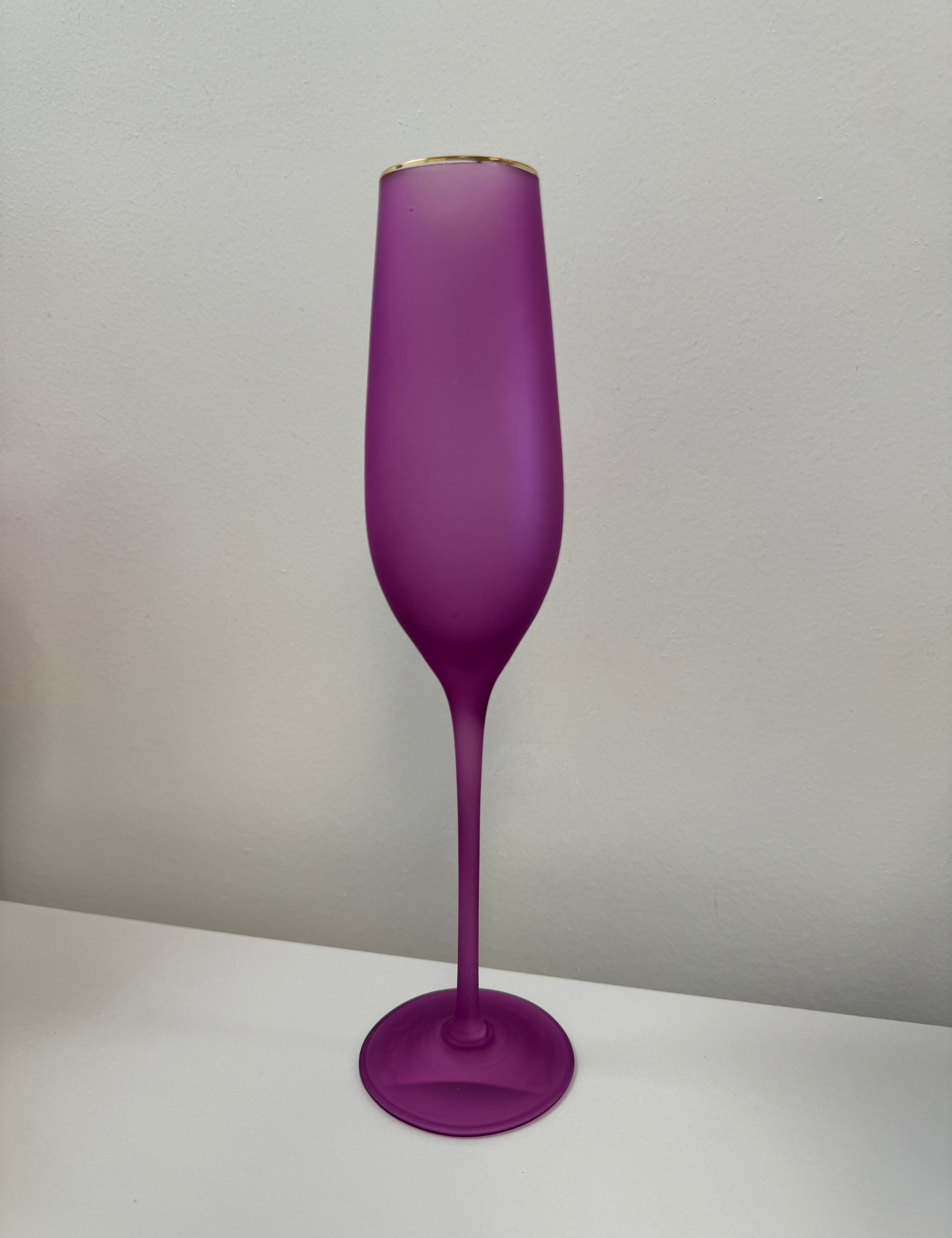 180 Degrees Frosted Flute Champagne Glasses