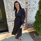 Claudia Front Slit Midi Dress