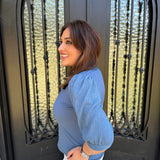 Marina Ribbed in Coastal Blue