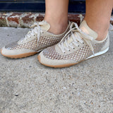 Back70 Paris G26 Rhinestone Sneakers in Gold