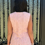 Danielle Embroidered Pink Gingham Set