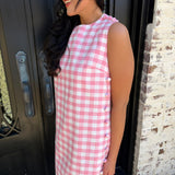 Lina Gingham Button Dress