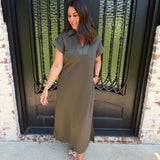 Damien Dress in Olive