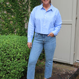 Dear John Adrianna Stripe Blue Top