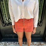 Burnt Brick button up shorts dear john 