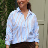 Dear John Galina Blue Stripe Top
