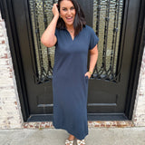 Hattie Maxi Dress in Navy