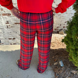 Z Supply Hangout River Plaid Pajama Pants in Red