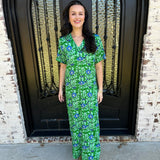 Edith Floral Maxi in Green