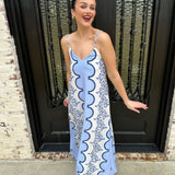 Lavi Patricia Lucite Strap Maxi in Blue