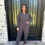 Spanx AirEssentials Half Zip in Storm
