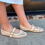 Steve Madden Melody Ballet Flats in Natural Raffia