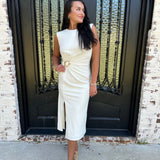 Lydia Midi Dress in Ivory