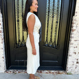 Lydia Midi Dress in Ivory
