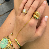 ChanSutt Pearls Hand Chain in Gold