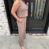 Z Supply Andre Wide Leg Pant in Milk Shake