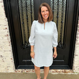 Lainey Sunshower Dress in Seersucker Seafoam