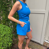 LULU MAC Terry Cloth Short in Bright Blue