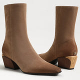 Sam Edelman Harmony Ankle Boots in Truffle Brown Suede