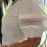 Kate White Puff Sleeve Top
