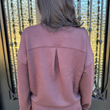 Spanx AirEssentials Crewneck in Truffle Brown