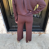 Spanx AirEssentials Wide Leg Pant in Truffle Brown Petite