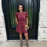 Maude Paula Dress in Wine