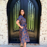 Rustic Edge Maxi Dress