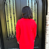 Spanx AirEssentials Half Zip Dress in Red