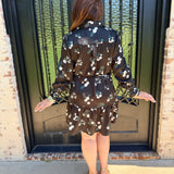 Mary Square Mistflower Dress in Black