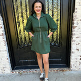 Trae Knit Dress in Hunter Green