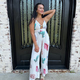 Seascape Crepe Jumpsuit