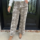 Evie Snakeskin Denim Jeans