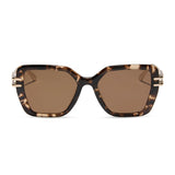 Diff Dasha Expresso Tortoise Gold Brown Polarized Sunglasses