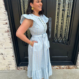 Karlie Floral Ric Rac Trim Maxi Dress