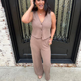 Z Supply Andre Wide Leg Pant in Milk Shake