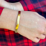 Smallest Matte Bangle in Gold