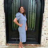 Cammy Midi Dress in Blue