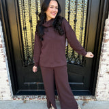 Spanx AirEssentials Turtleneck Tunic in Truffle Brown